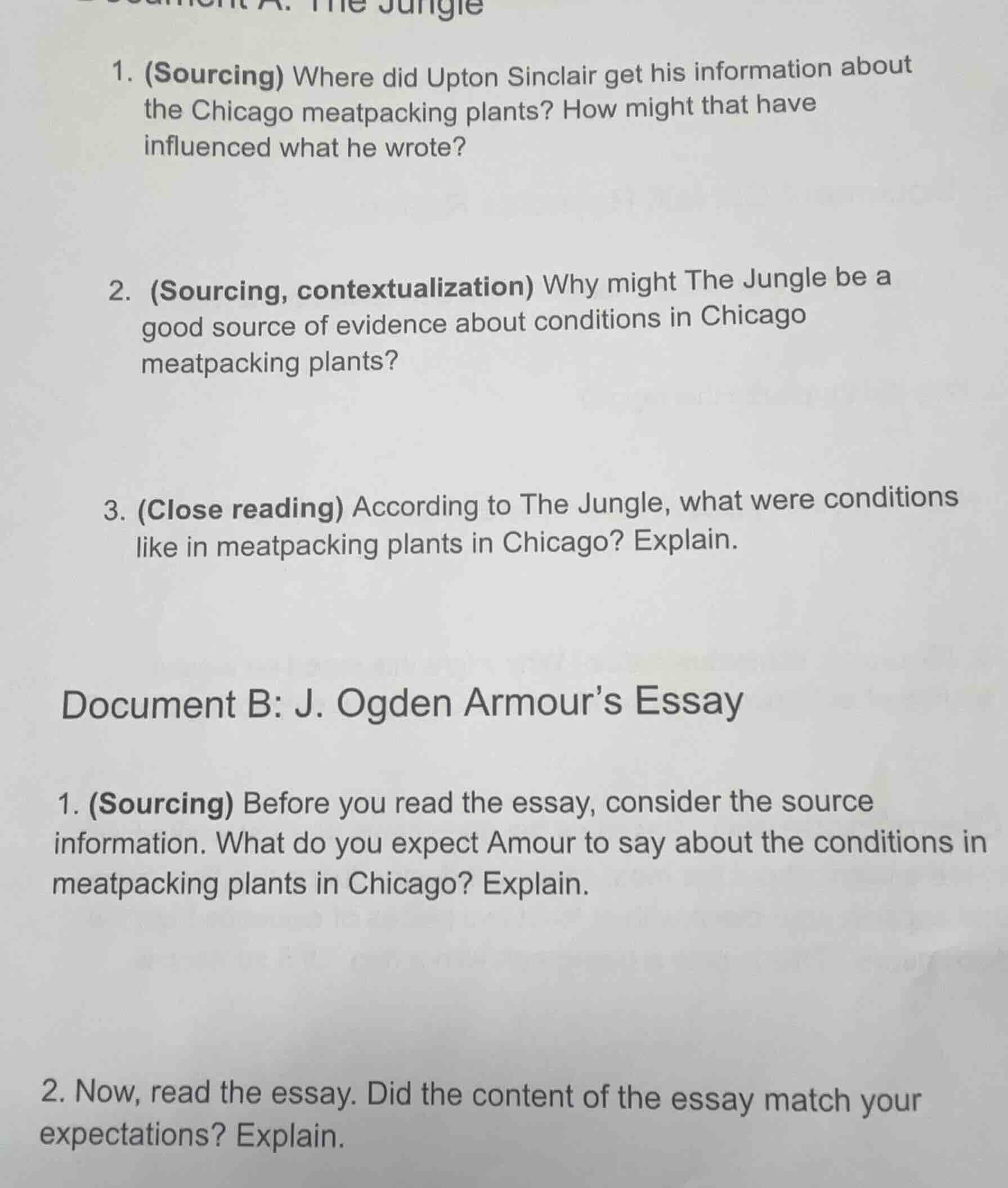 1. (sourcing) where did upton sinclair get his information about the ch…