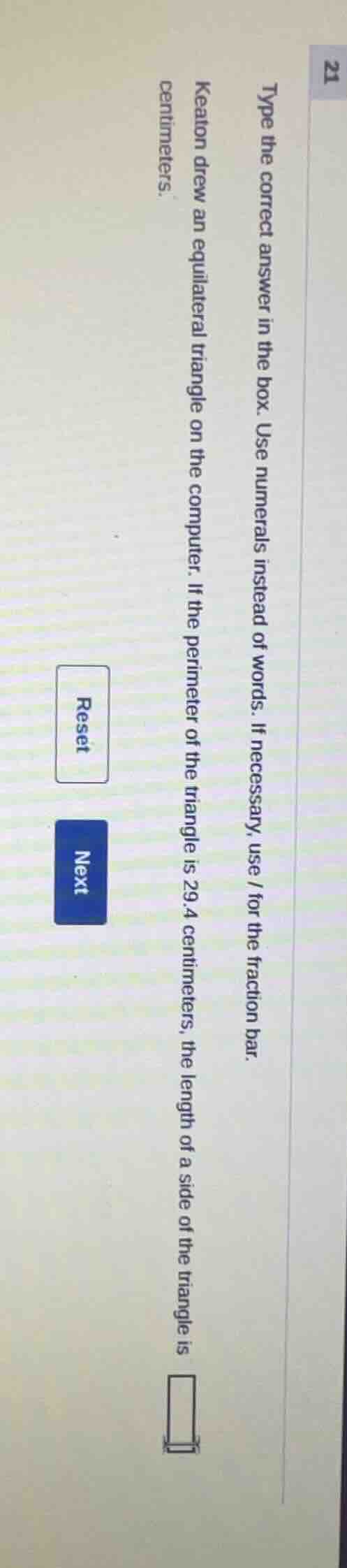 type the correct answer in the box. use numerals instead of words. if n…