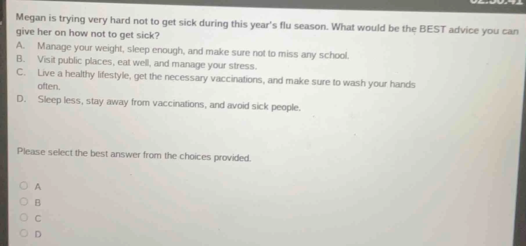 megan is trying very hard not to get sick during this year’s flu season…