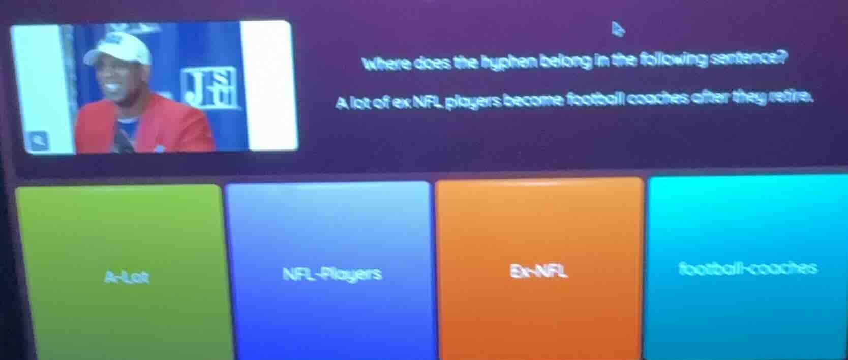 where does the hyphen belong in the following sentence? a lot of ex nfl…