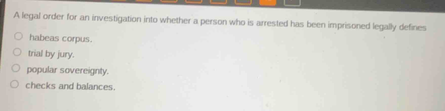 a legal order for an investigation into whether a person who is arreste…