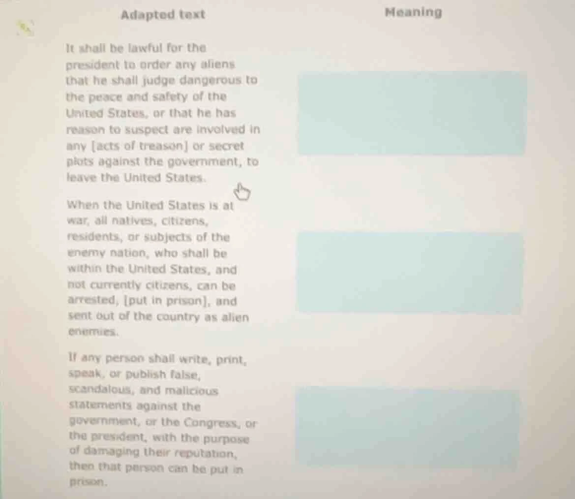 adapted text meaning it shall be lawful for the president to order any …