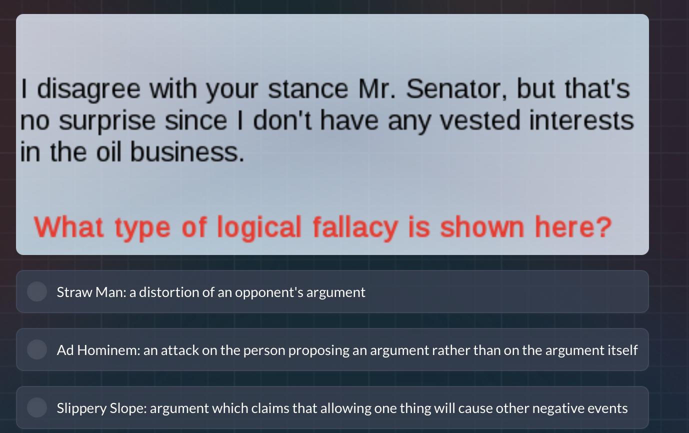 i disagree with your stance mr. senator, but thats no surprise since i …