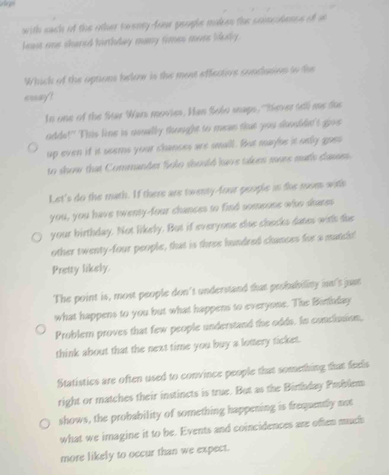 with each of the other twenty - four people makes the occurrence of at …