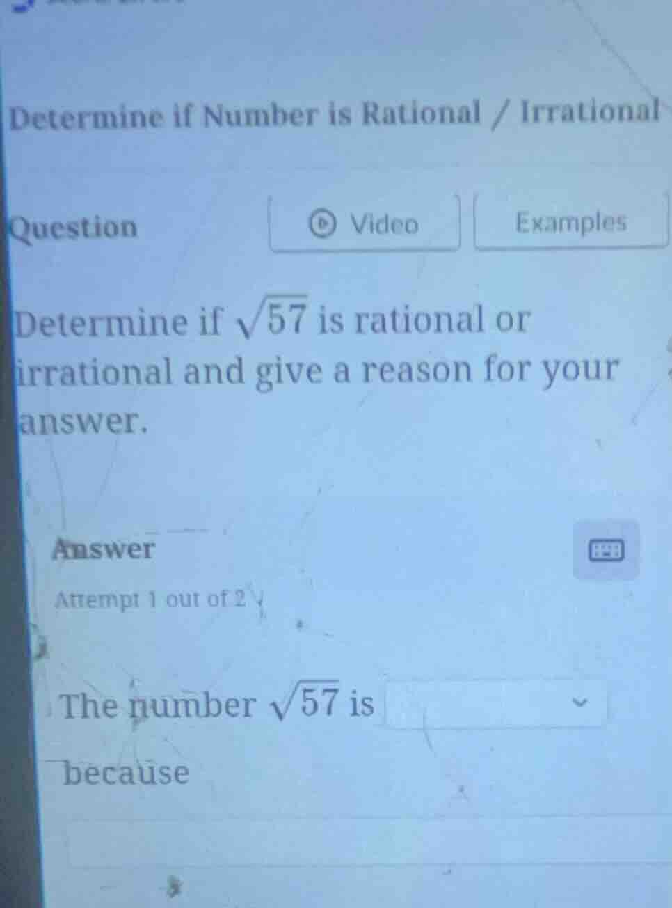 determine if number is rational / irrational question determine if \\(\…