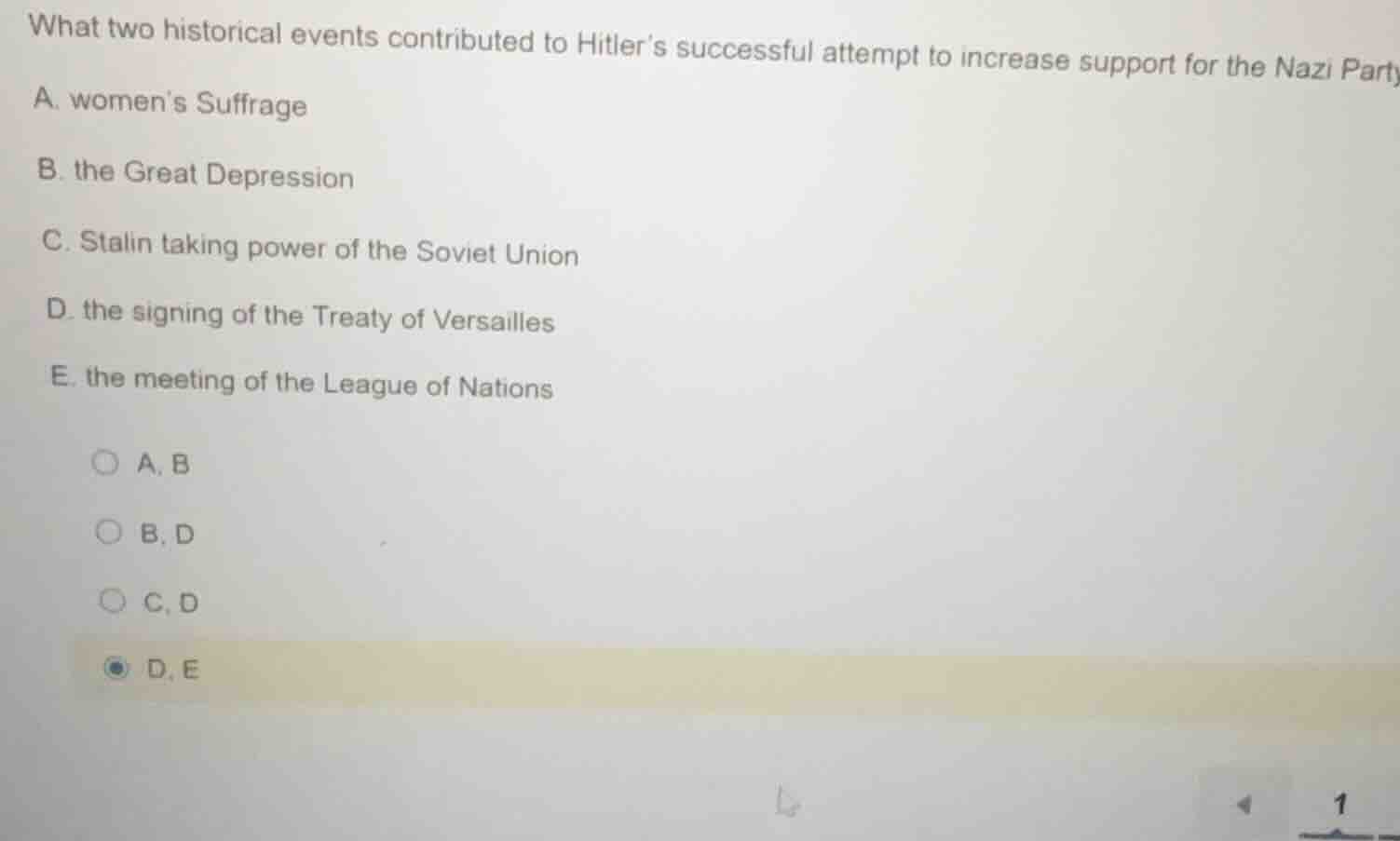 what two historical events contributed to hitler’s successful attempt t…
