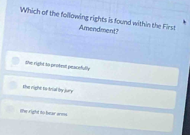 which of the following rights is found within the first amendment? the …