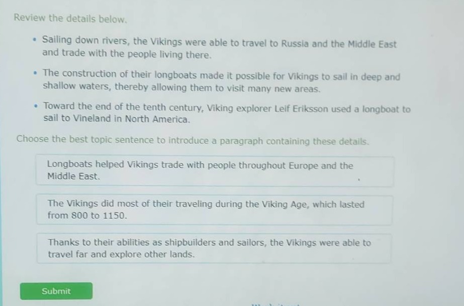review the details below. - sailing down rivers, the vikings were able …