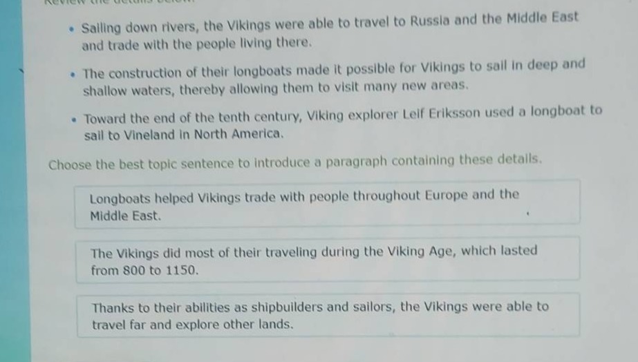 review the details below: - sailing down rivers, the vikings were able …