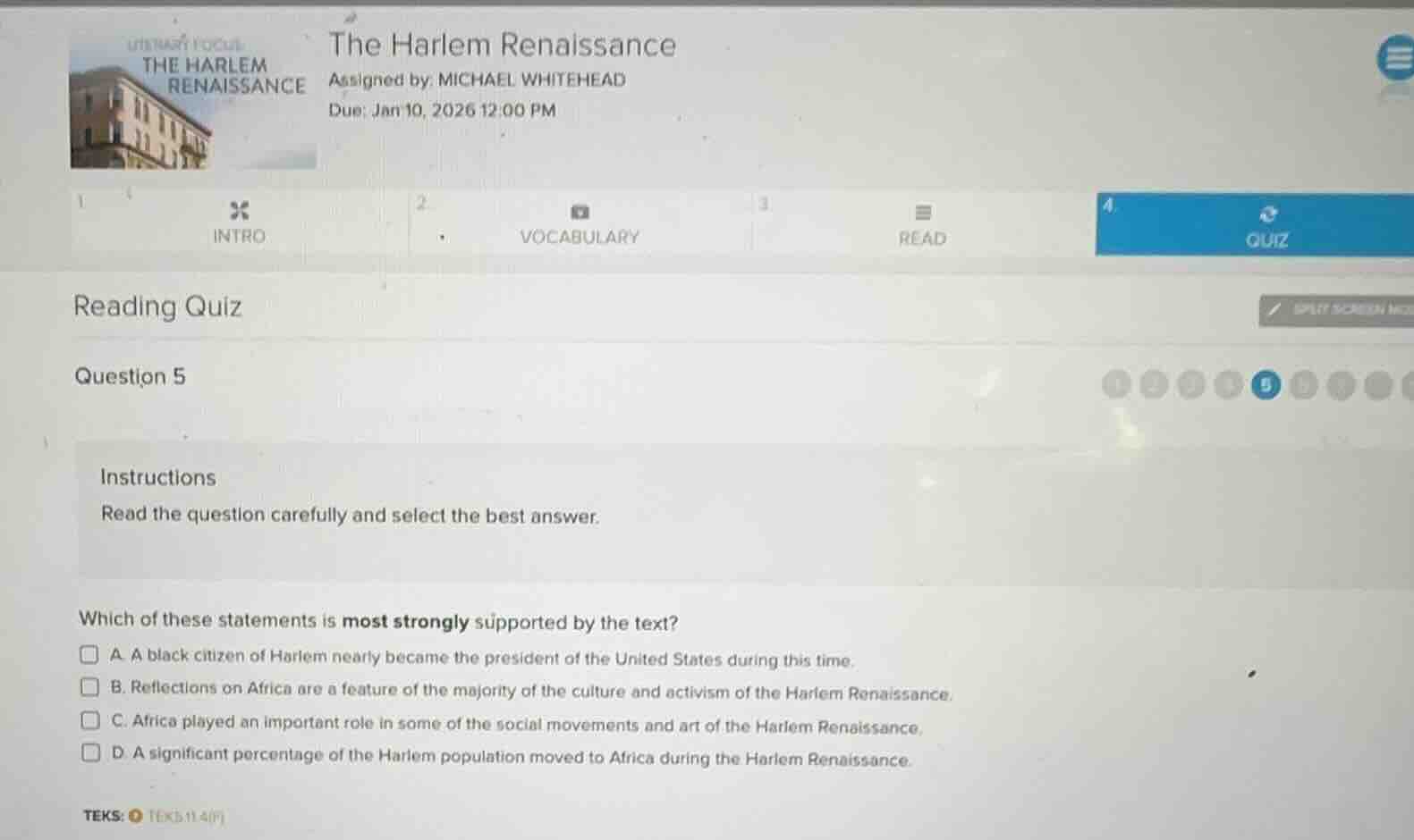 the harlem renaissance assigned by: michael whitehead due: jan 10, 2026…
