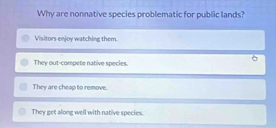 why are nonnative species problematic for public lands? visitors enjoy …