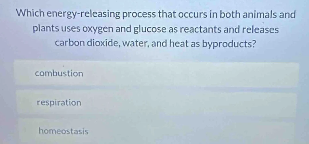 which energy-releasing process that occurs in both animals and plants u…