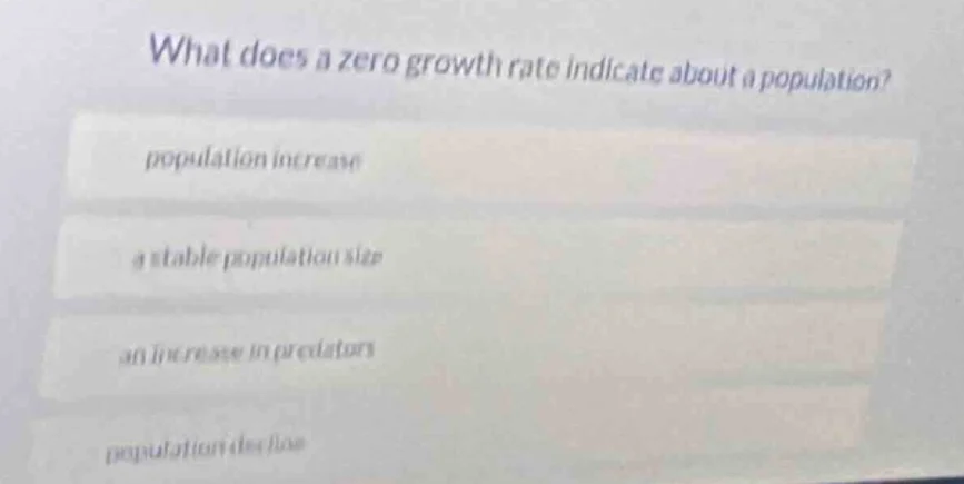 what does a zero growth rate indicate about a population? population in…