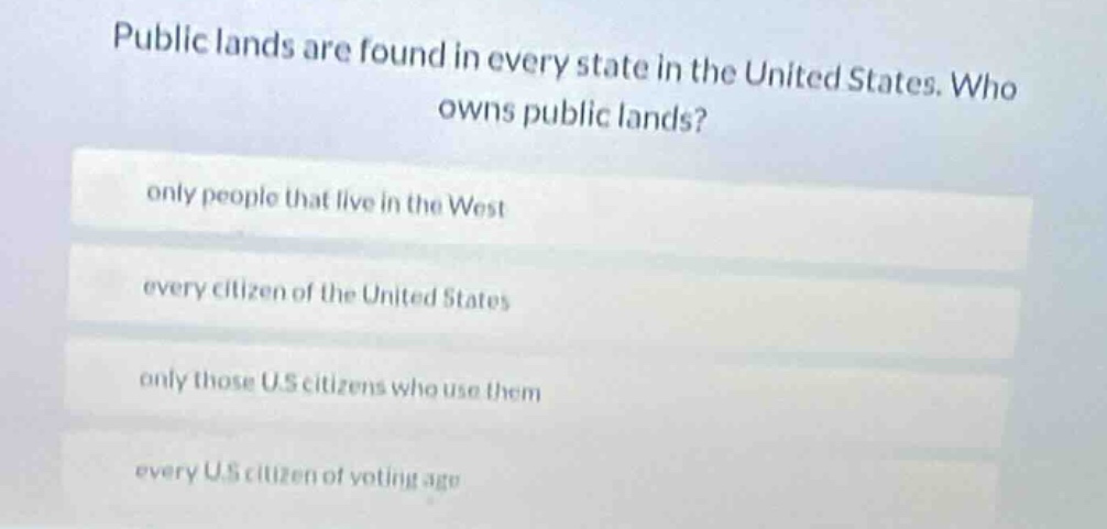 public lands are found in every state in the united states. who owns pu…