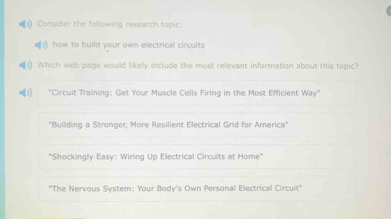 consider the following research topic: how to build your own electrical…