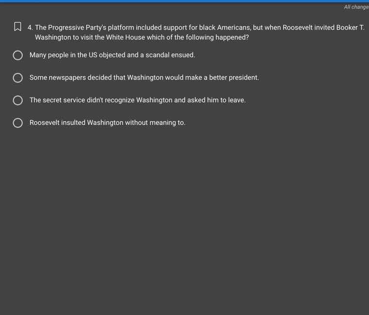 4. the progressive partys platform included support for black americans…