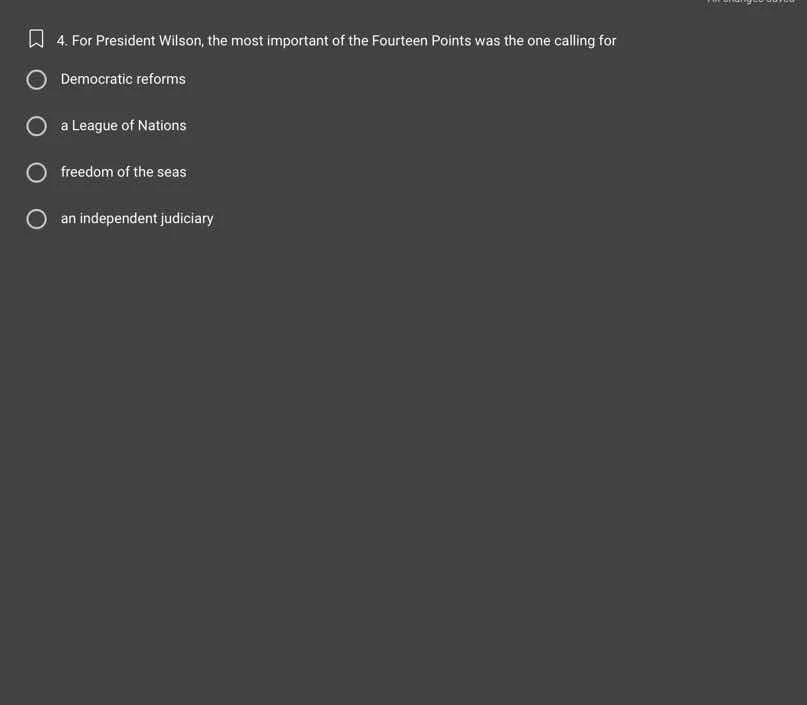 4. for president wilson, the most important of the fourteen points was …