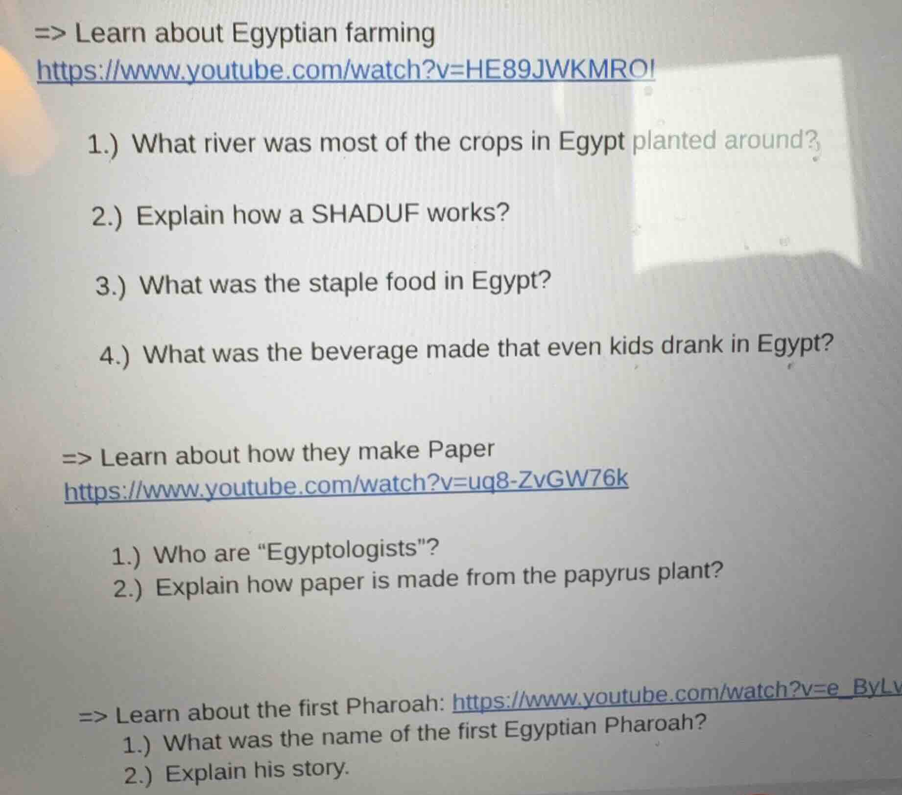 => learn about egyptian farming https://www.youtube.com/watch?v=he89jwk…