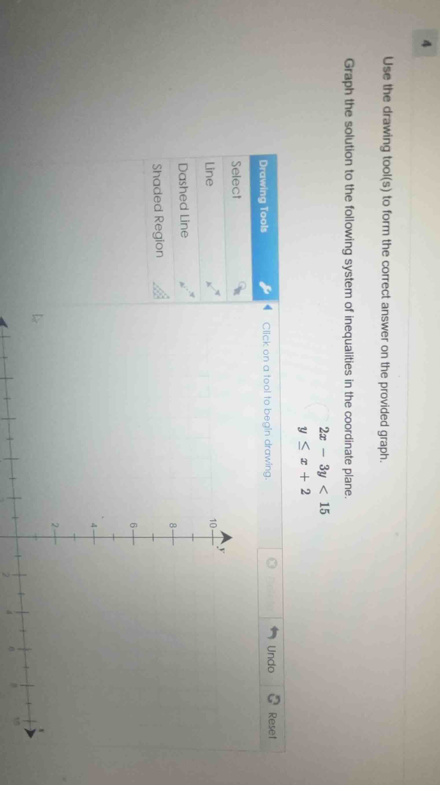 use the drawing tool(s) to form the correct answer on the provided grap…