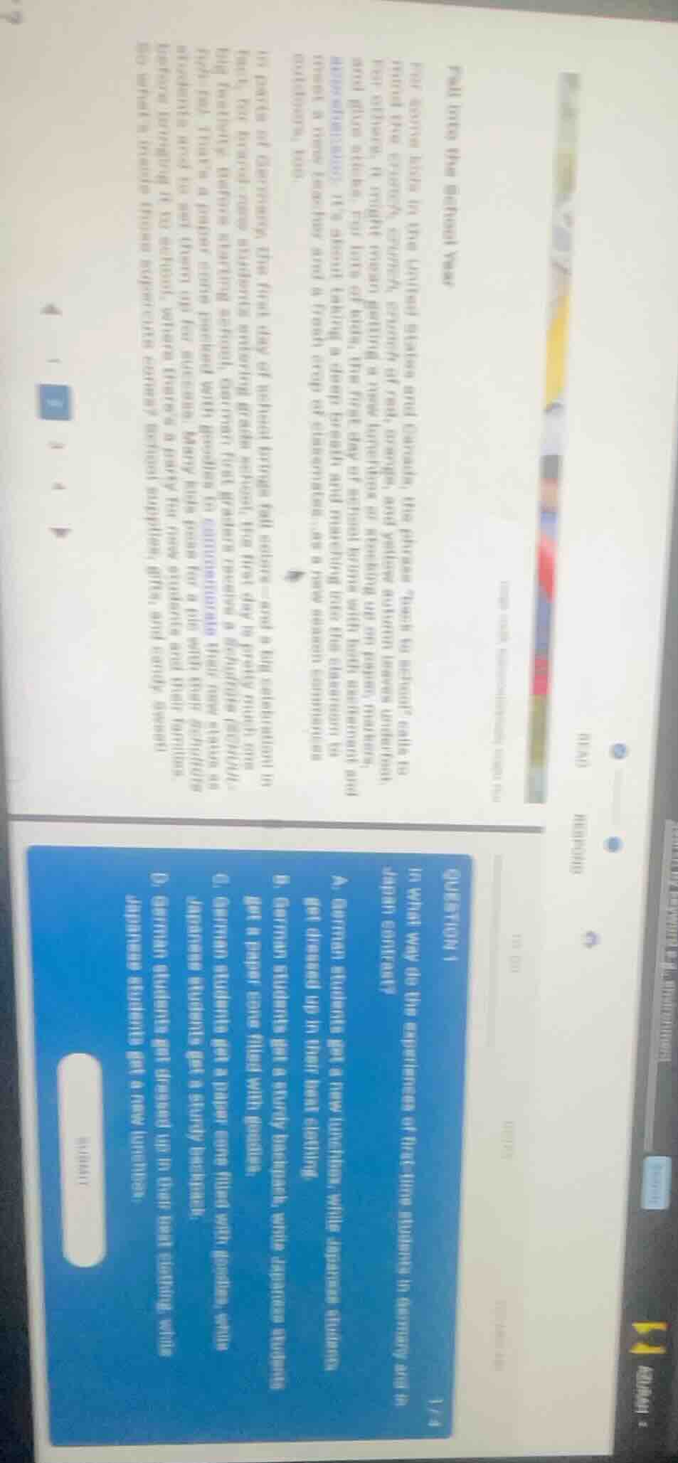 fall into the school year for some kids in the united states and canada…