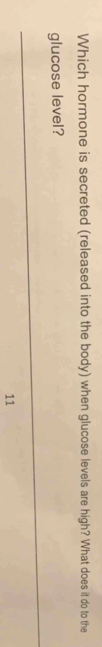 which hormone is secreted (released into the body) when glucose levels …