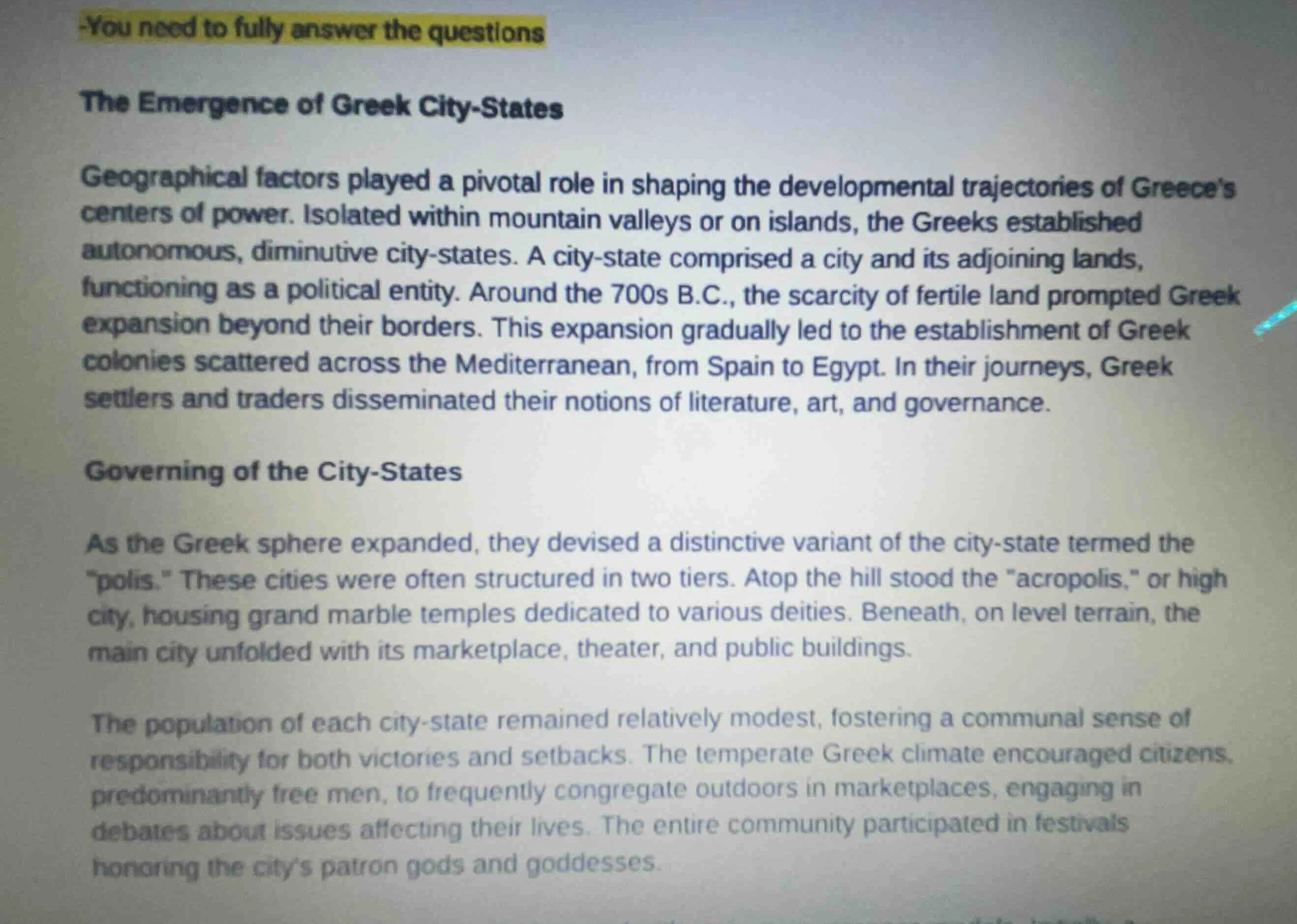-you need to fully answer the questions the emergence of greek city-sta…