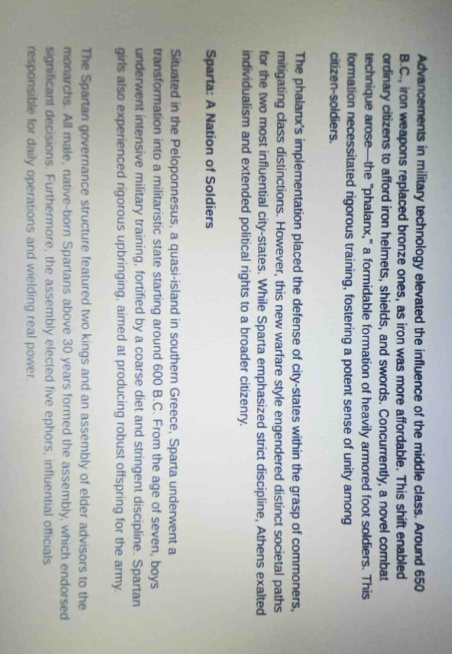 advancements in military technology elevated the influence of the middl…