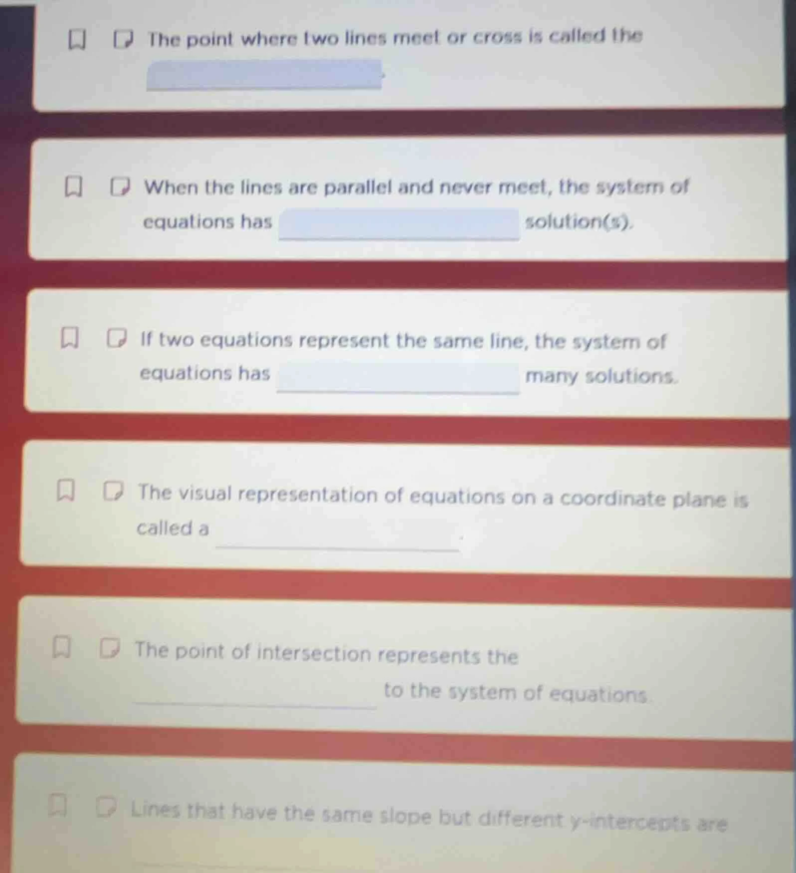 the point where two lines meet or cross is called the ________. when th…