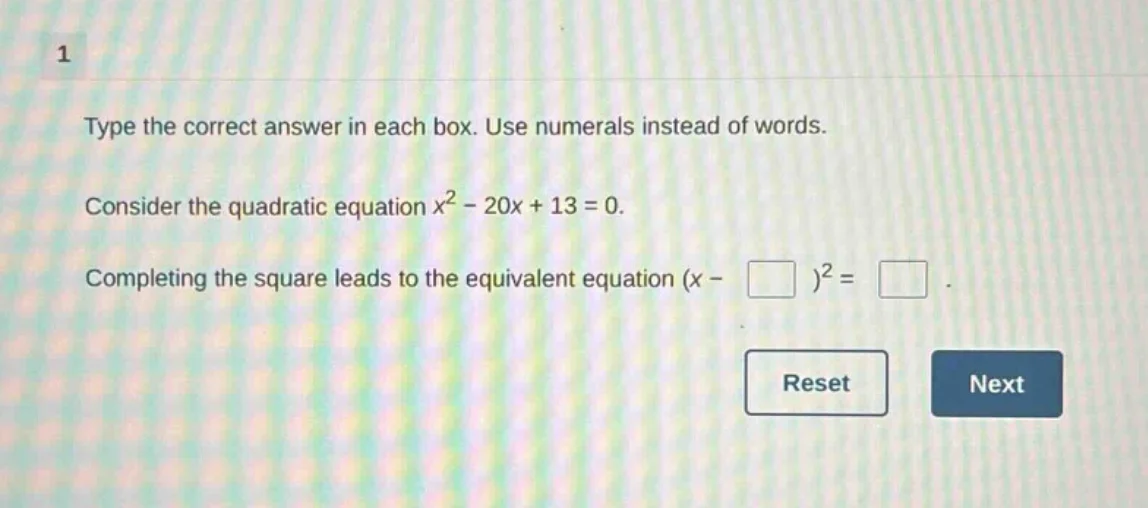 1 type the correct answer in each box. use numerals instead of words. c…