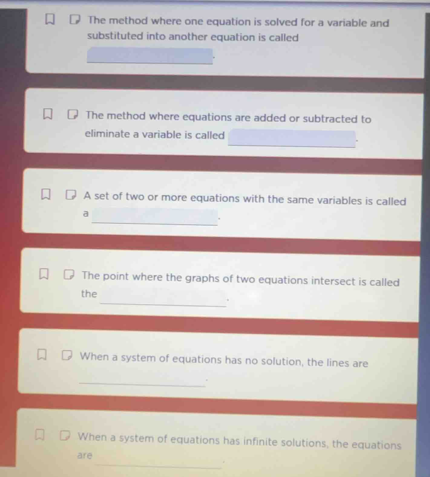 the method where one equation is solved for a variable and substituted …