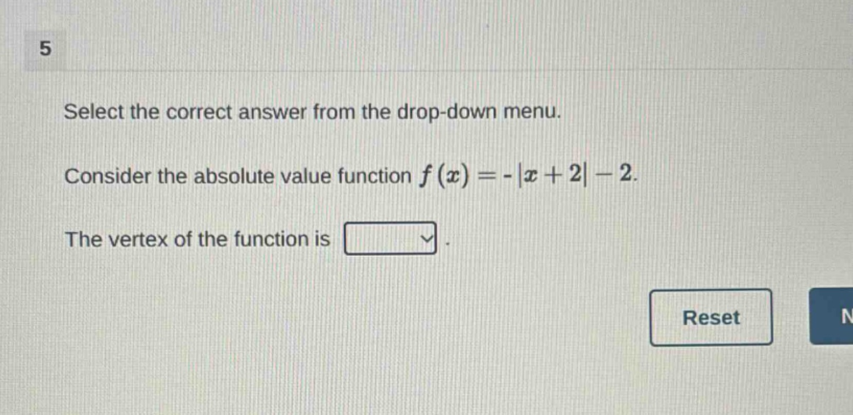 5 select the correct answer from the drop - down menu. consider the abs…