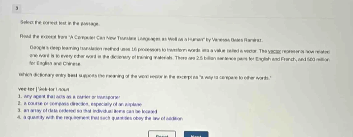 3 select the correct text in the passage. read the excerpt from \a comp…