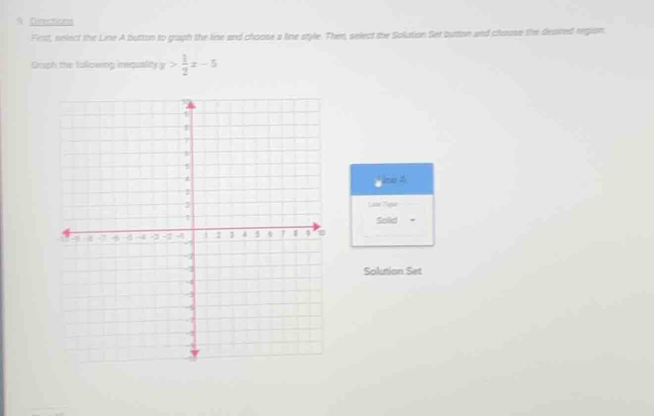 1. directions first, select the line a button to graph the line and cho…