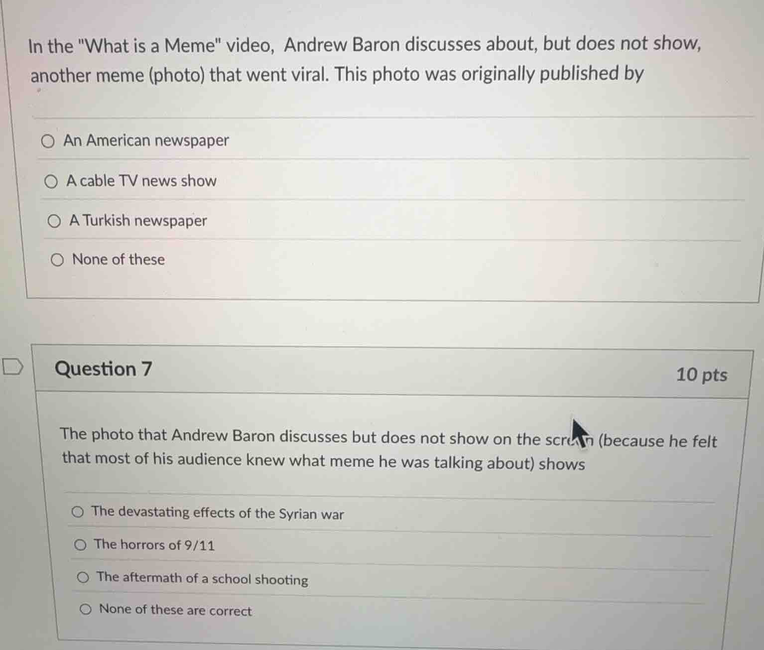 in the \what is a meme\ video, andrew baron discusses about, but does n…