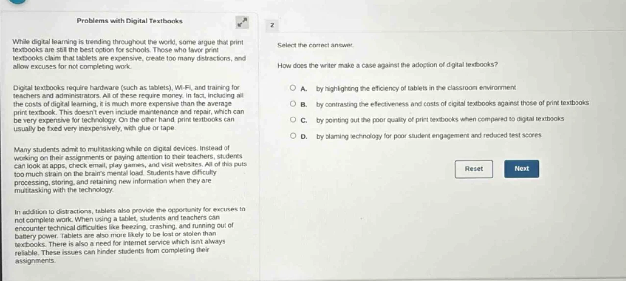 problems with digital textbooks while digital learning is trending thro…