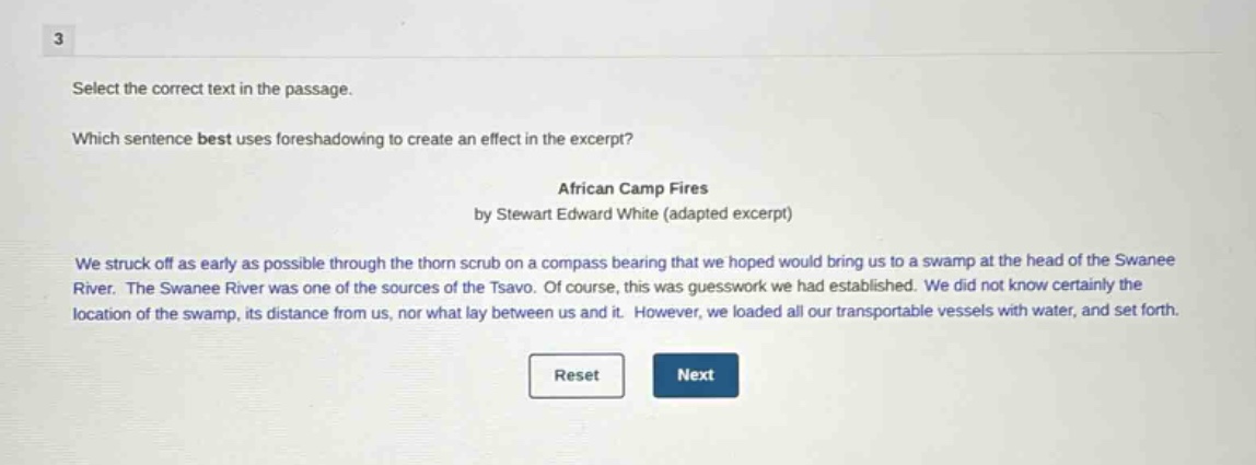 3 select the correct text in the passage. which sentence best uses fore…