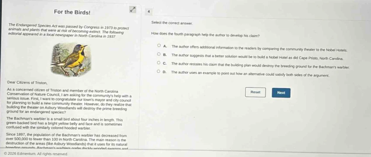 for the birds! the endangered species act was passed by congress in 197…