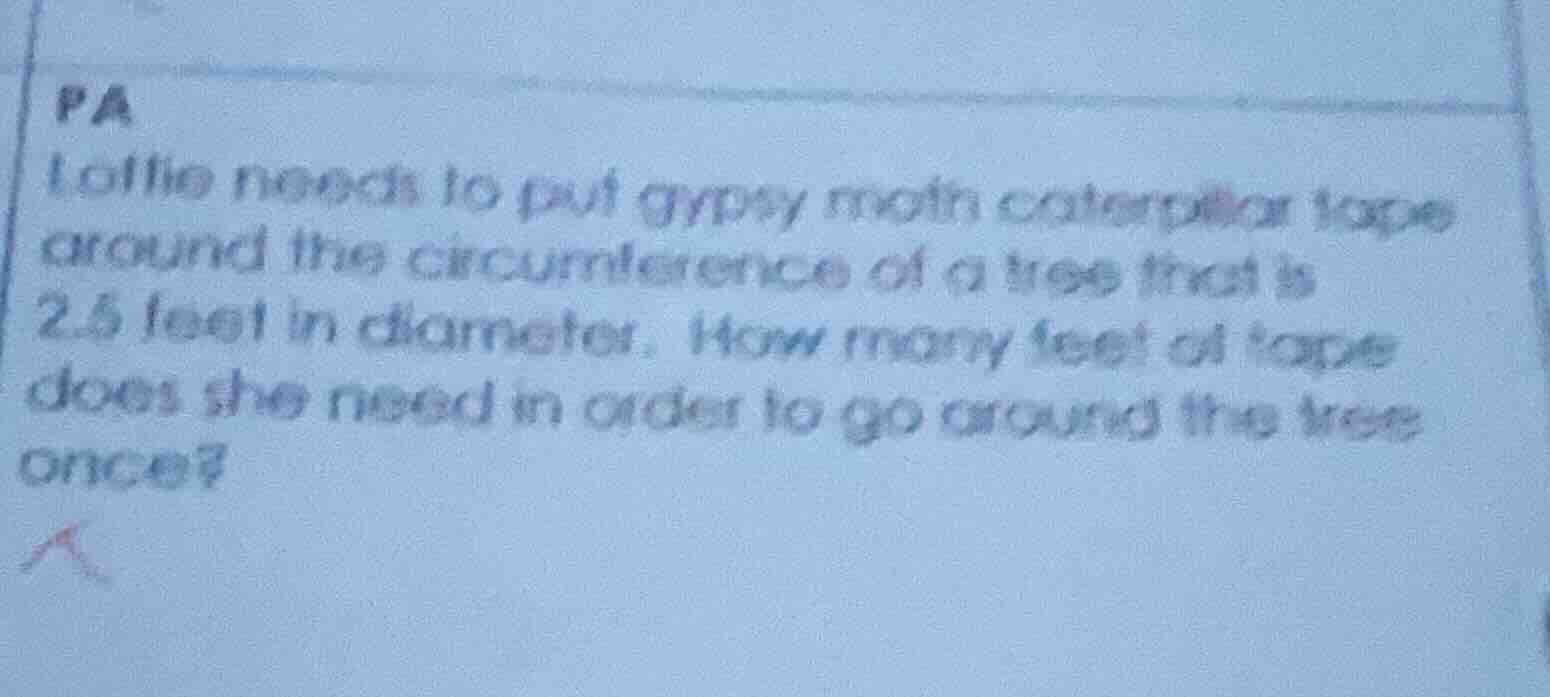 lottie needs to put gypsy moth caterpillar tape around the circumferenc…