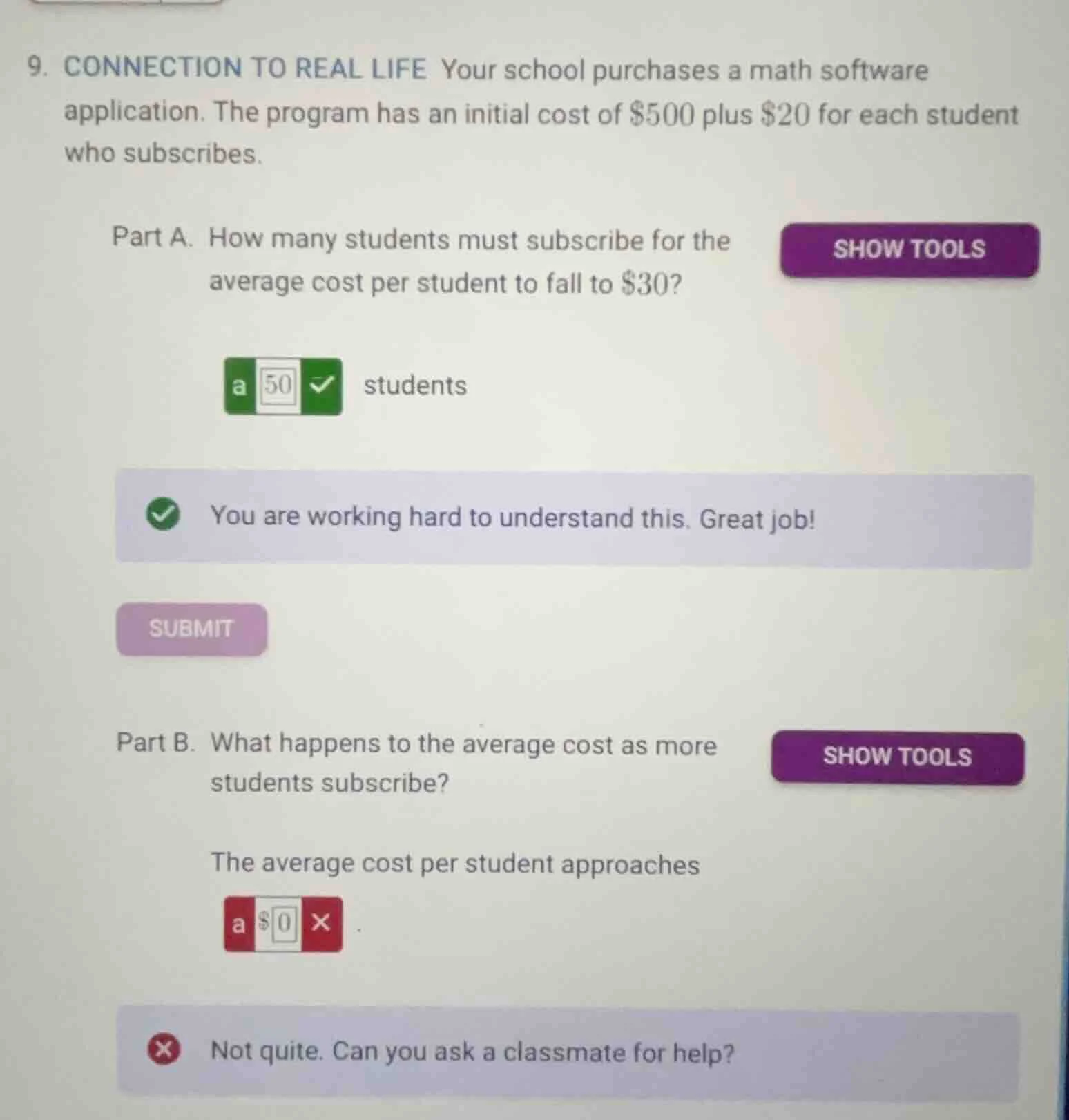9. connection to real life your school purchases a math software applic…