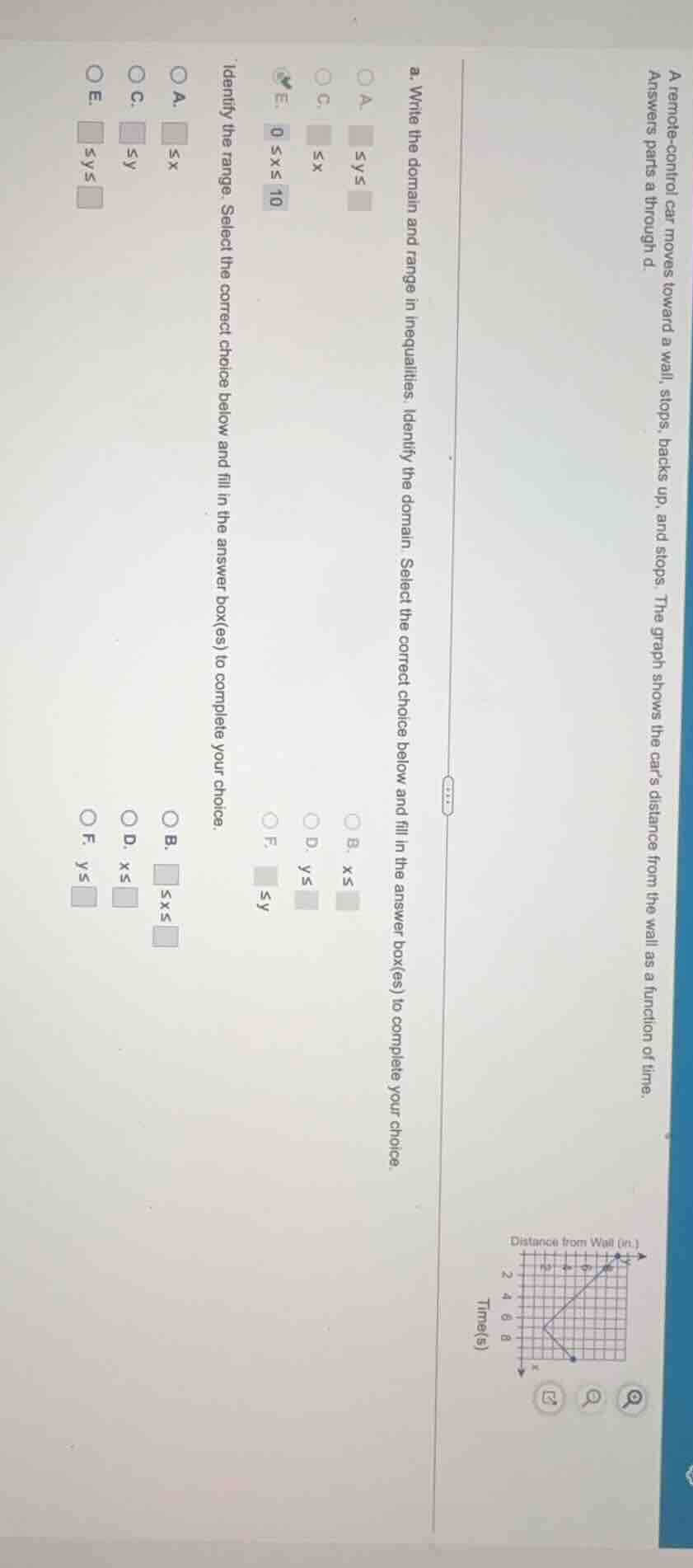 a remote - control car moves toward a wall, stops, backs up, and stops.…