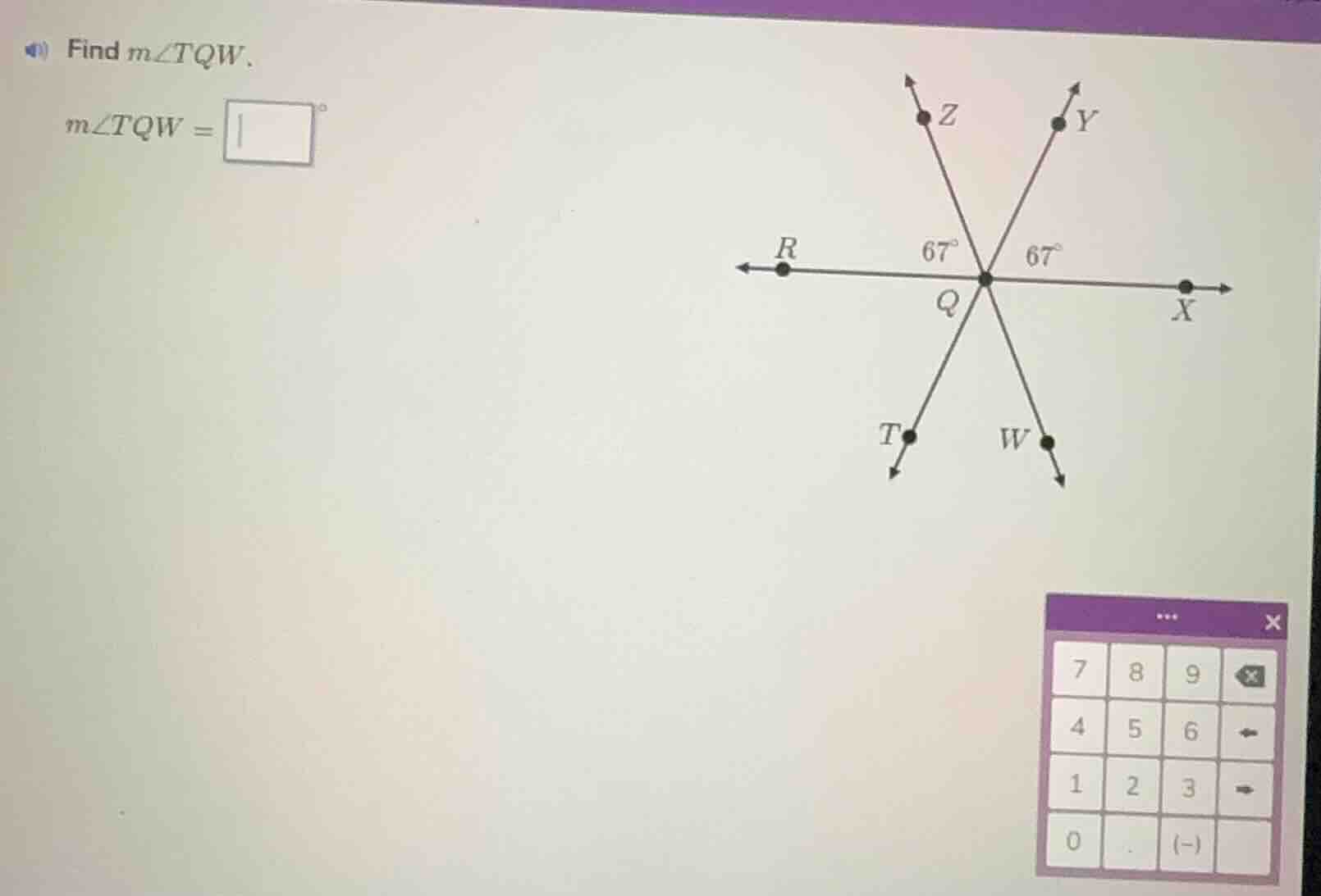 find $m\\angle tqw$. $m\\angle tqw = \\square^\\circ$ (there is a diagr…