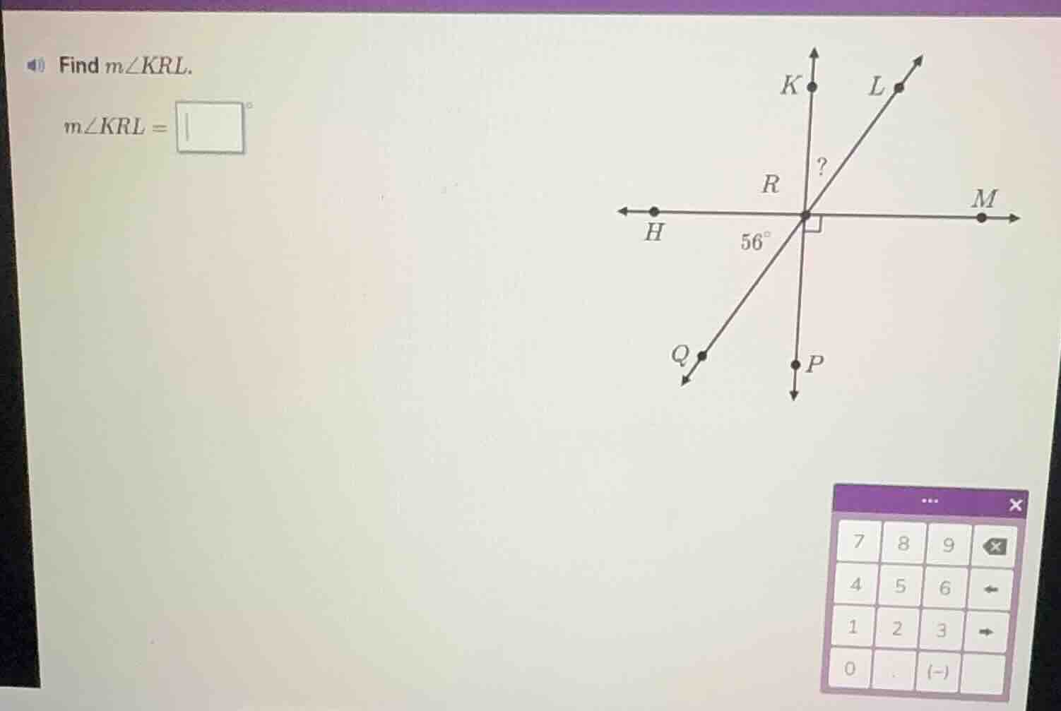find ( mangle krl ). ( mangle krl = square^circ )