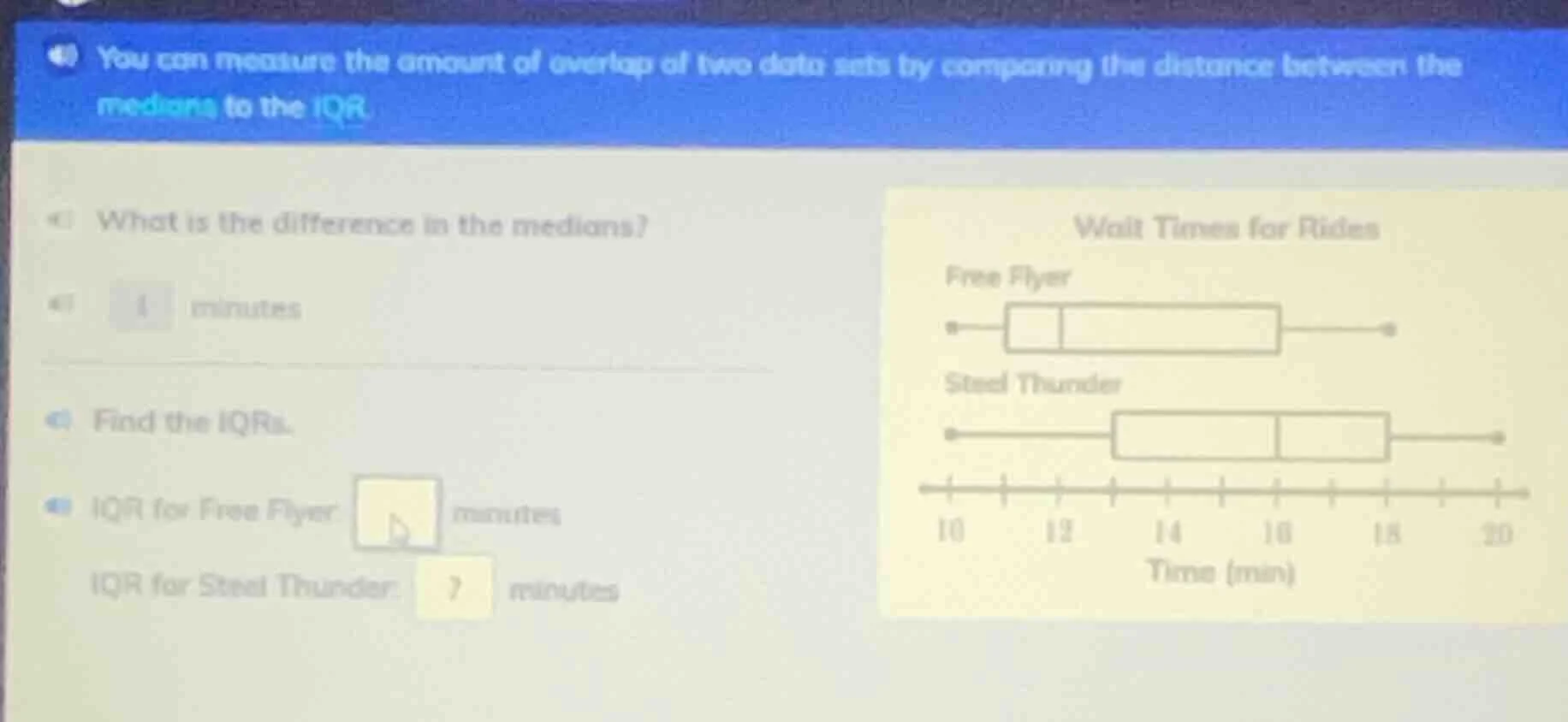 you can measure the amount of overlap of two data sets by comparing the…