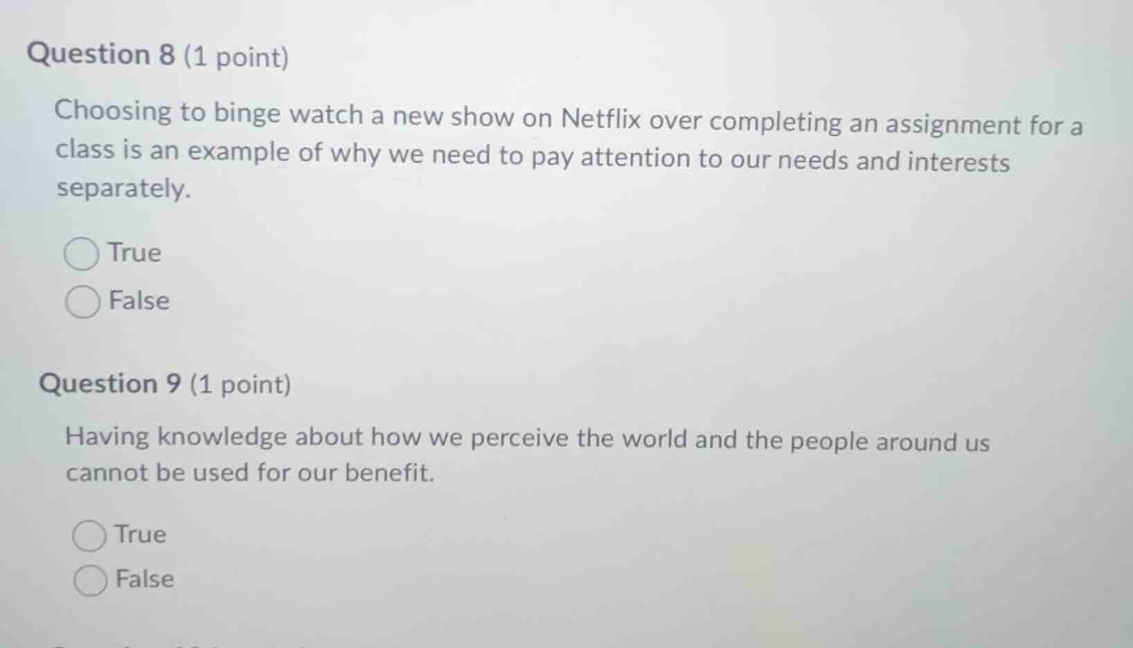 question 8 (1 point) choosing to binge watch a new show on netflix over…