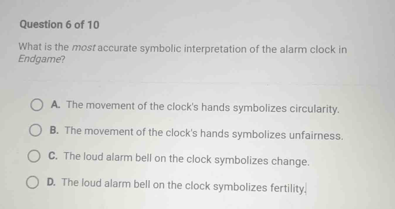question 6 of 10 what is the most accurate symbolic interpretation of t…