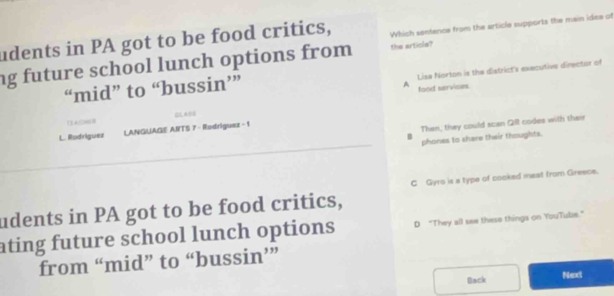 udents in pa got to be food critics, ng future school lunch options fro…