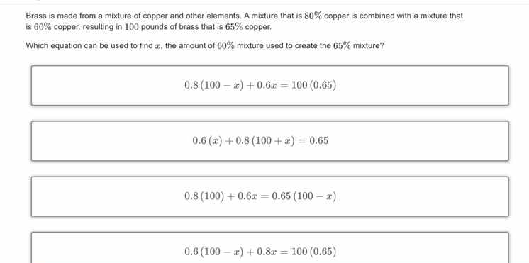 brass is made from a mixture of copper and other elements. a mixture th…