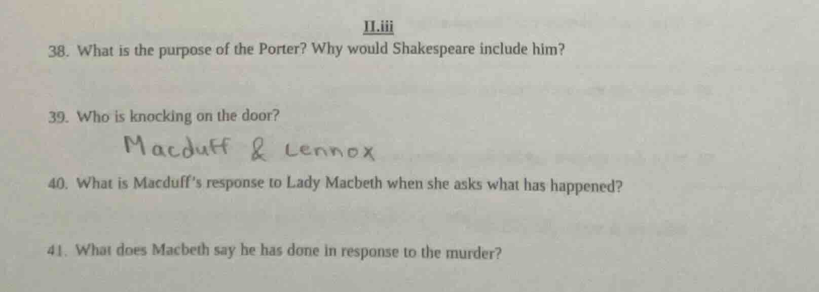 ii.iii 38. what is the purpose of the porter? why would shakespeare inc…