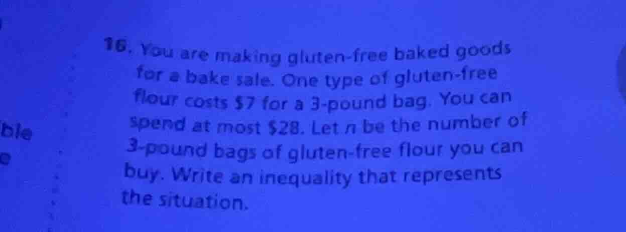 16. you are making gluten-free baked goods for a bake sale. one type of…