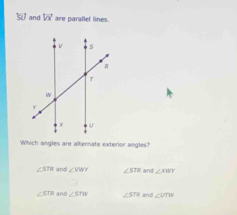 su and vx are parallel lines. image of two vertical parallel lines (su …
